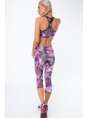 3/4 multicolor/amaranth leggings MR15486 - Online store - Boutique